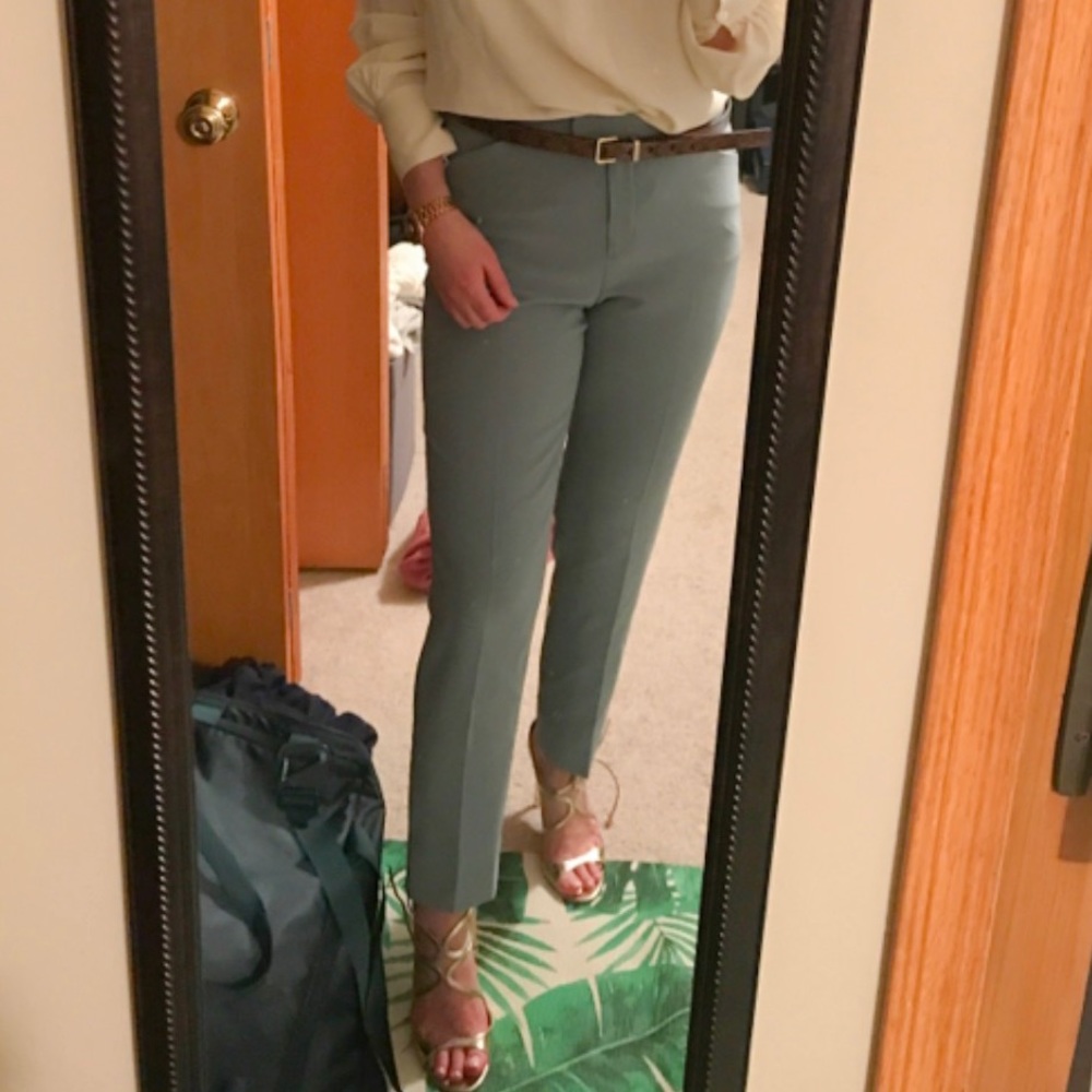 Theory Mint Blue-Green Pants